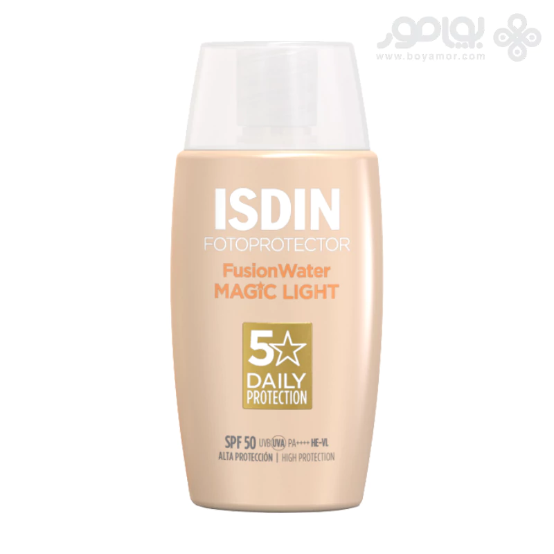 ضد آفتاب رنگی ایزدین مدل FUSION WATER MAGIC حاوی SPF50 رنگ روشن