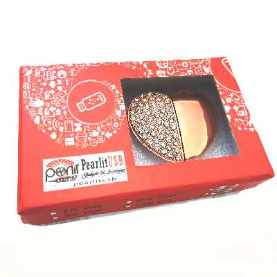 فلش مموری پرلیت یو اس بی طرح قلب مدل UJ-06-U.3 ظرفیت 64 گیگابایت