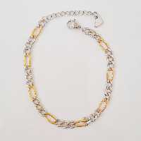 دستبند مدل زنجیری دورنگ