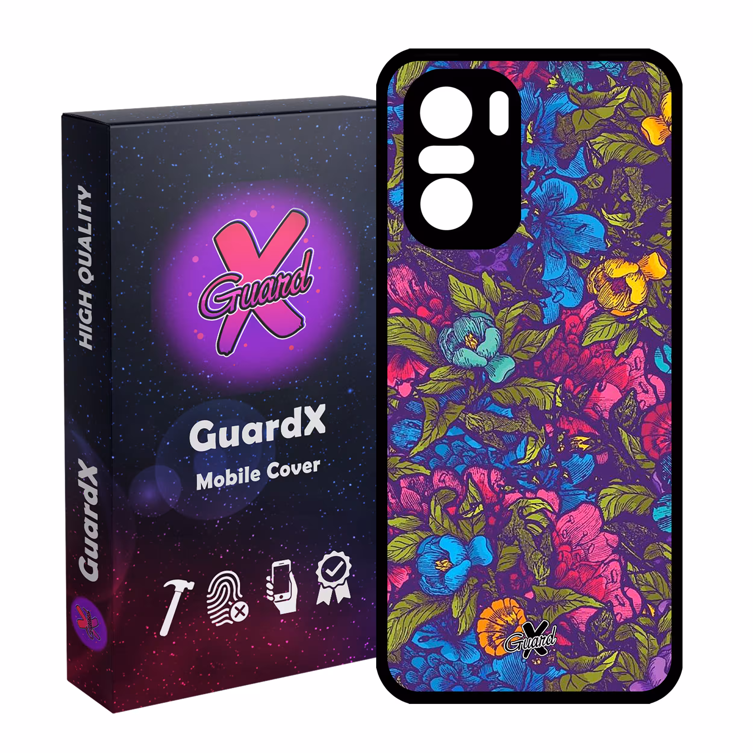 کاور گارد ایکس طرح Flower مدل Glass10224 مناسب برای گوشی موبایل شیائومی Poco F3/MI 11X/MI 11X Pro/Redmi K40/K40 Pro