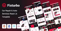 دانلود قالب مکانیکی و تعمیرات خودرو Fixturbo React Js