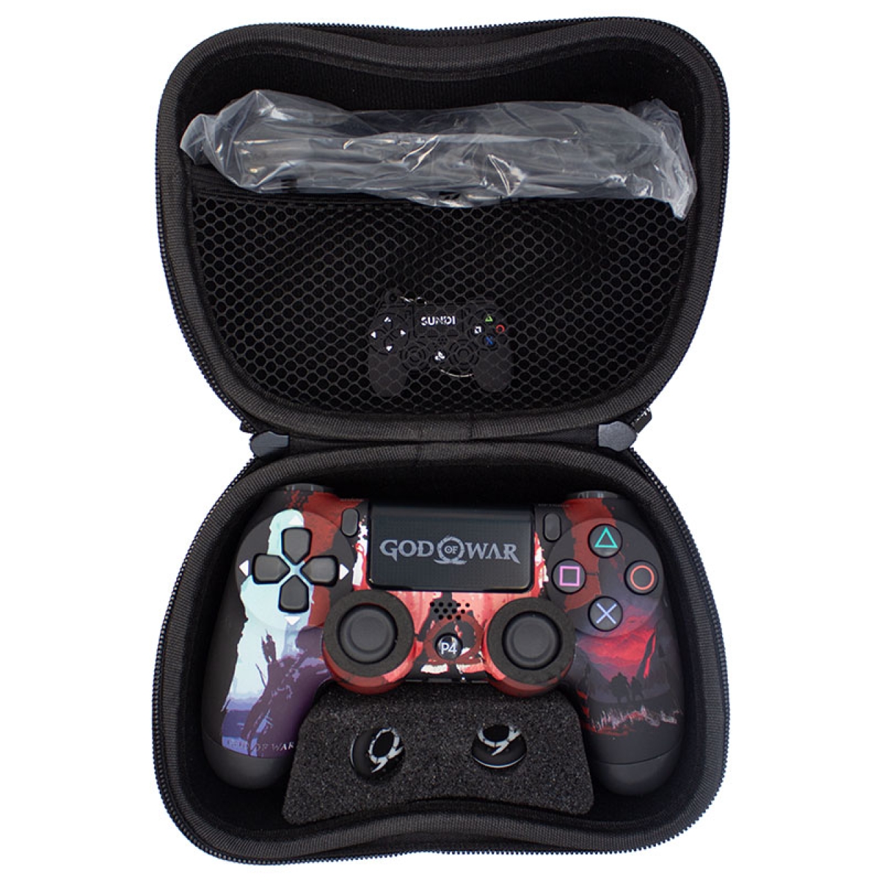 دسته PS4 به همراه ملزومات مدل PX001 PlayX طرح God Of war
