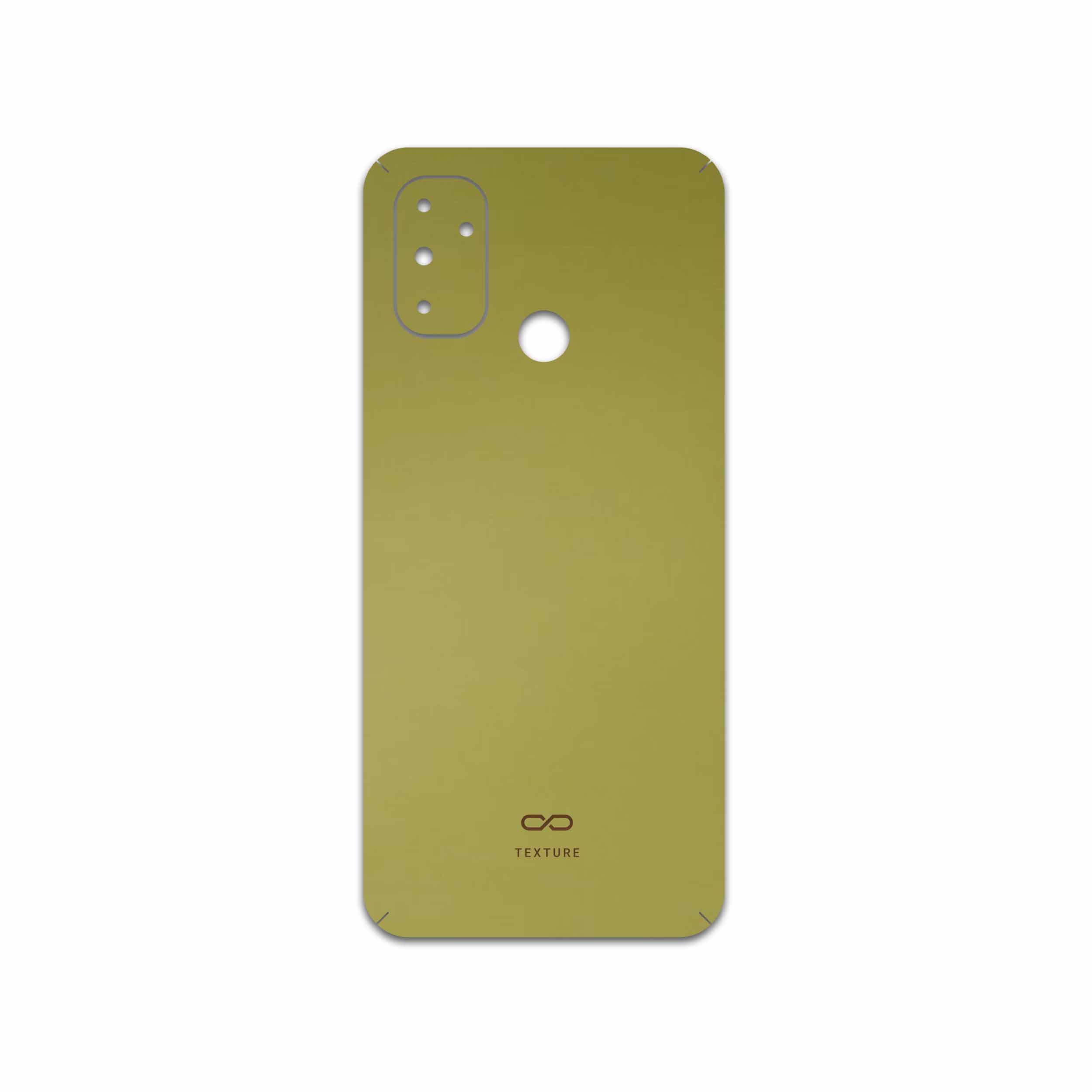 برچسب پوششی ماهوت مدل Matte-Gold مناسب برای گوشی موبایل وان پلاس Nord N100