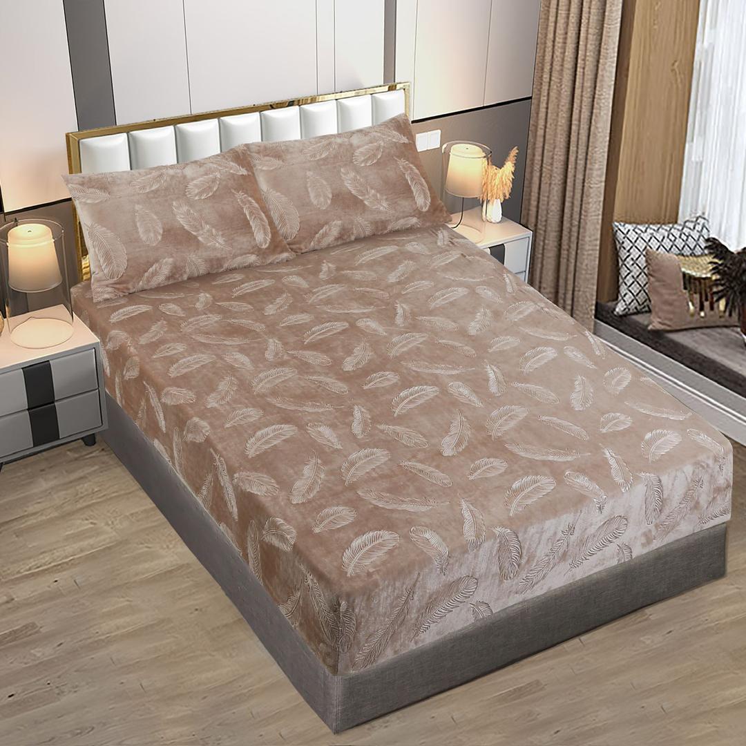 روتختی دونفره مخمل سه تکه طرح پر