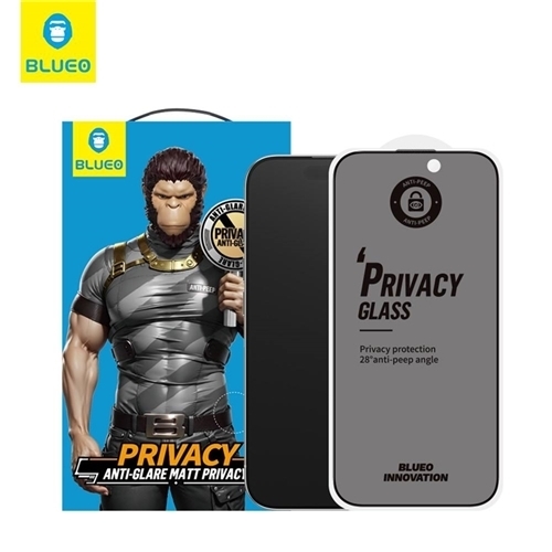 محافظ صفحه بلو Blueo Full Cover Anti-Peep privacy Matte Glass Iphone مناسب برای Apple iPhone 16 Pro