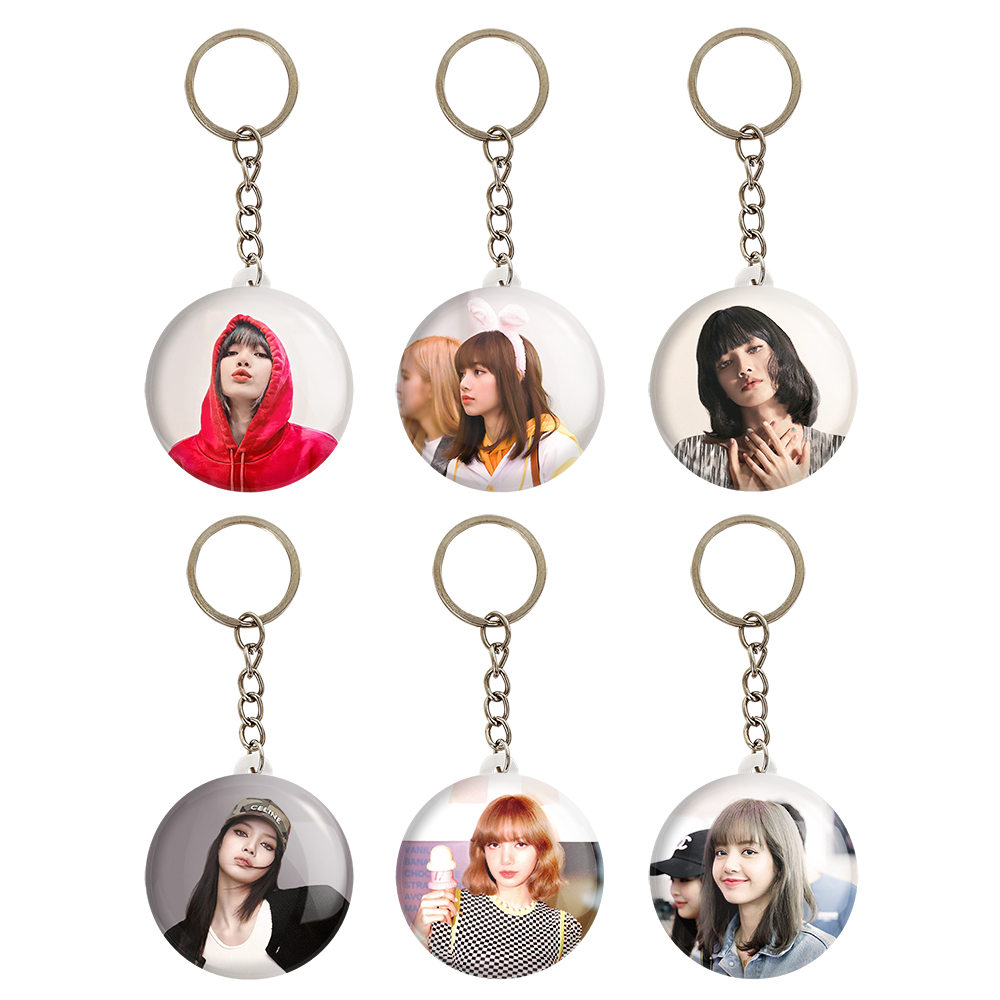 جاکلیدی خندالو مدل لیسا بلک پینک کد 688A مجموعه 6 عددی