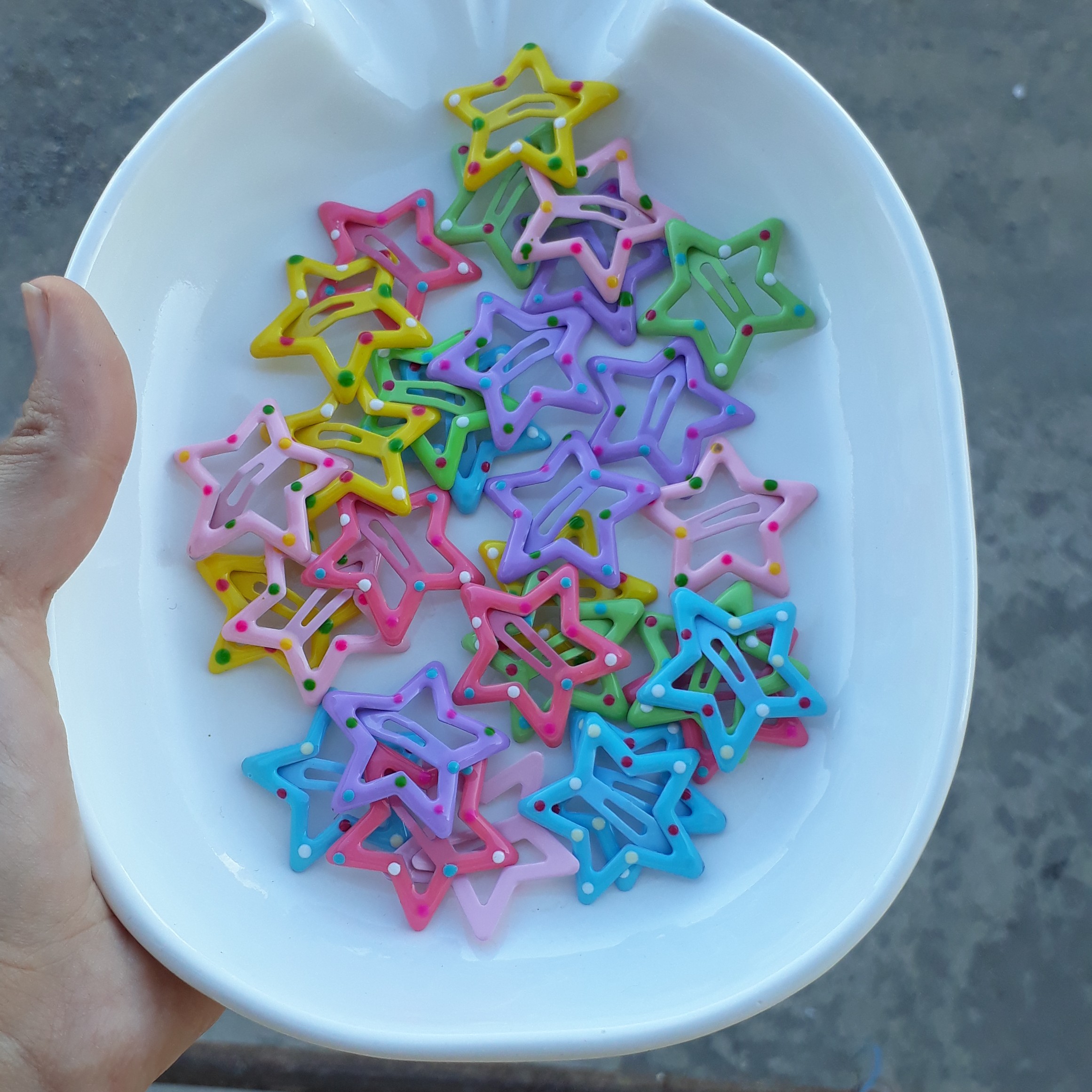 تق تق ستاره ای رنگی رنگی پک 6 عددی