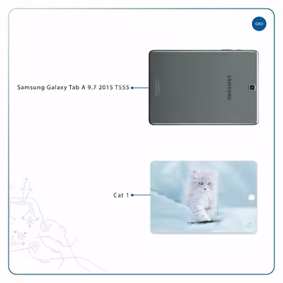 برچسب پوششی ماهوت مدل Cat-1 مناسب برای تبلت سامسونگ Galaxy Tab A 9.7 2015 T555