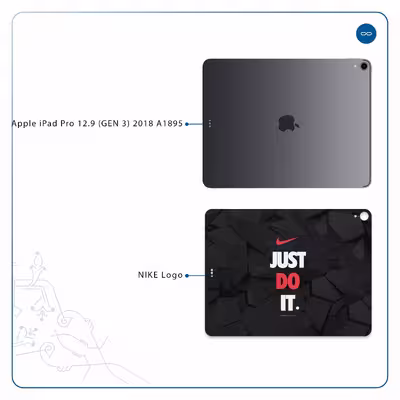 برچسب پوششی ماهوت مدل NIKE-Logo مناسب برای تبلت اپل iPad Pro 12.9 (GEN 3) 2018 A1895