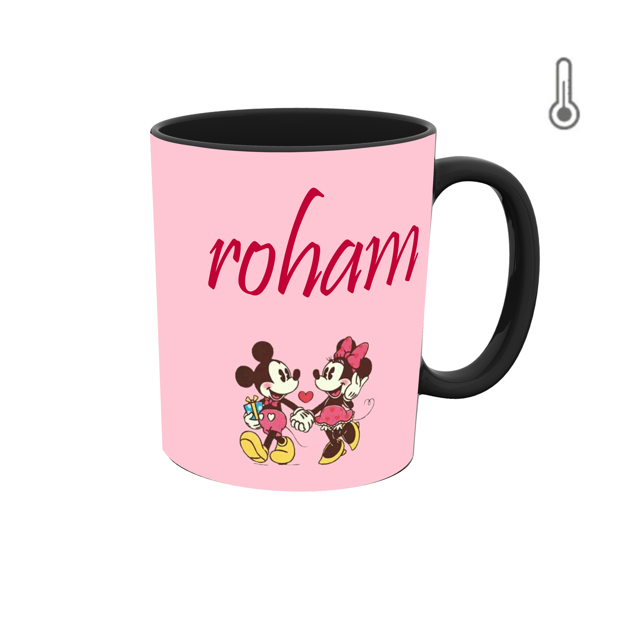 ماگ حرارتی طرح اسم روهام مدل قلب روز عشق 