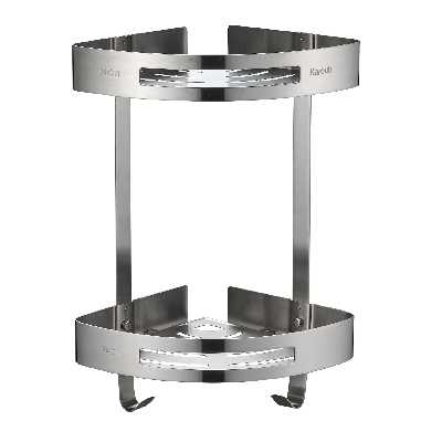 قفسه حمام مدل کاروب دو طبقه استیل کد 2032