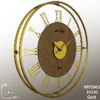 ساعت دیواری آرتمیس کد 30230 Gold طلایی