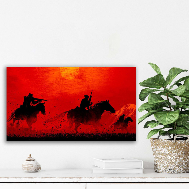 تابلو شاسی دنیای قاب مدل بازی Red Dead Redemption | دنیای قاب