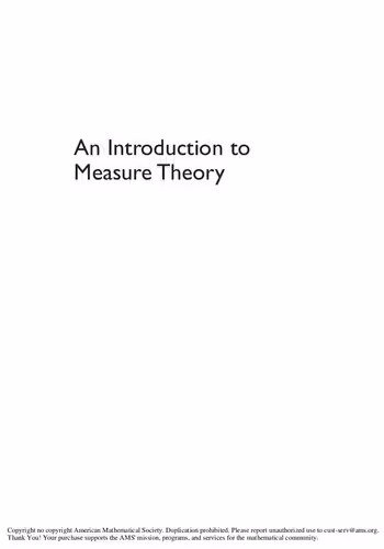 خرید و دانلود نسخه کامل کتاب An Introduction to Measure Theory