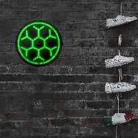 چراغ دیواری نئون دیزاین مدل Soccer-Ball-BL_GR