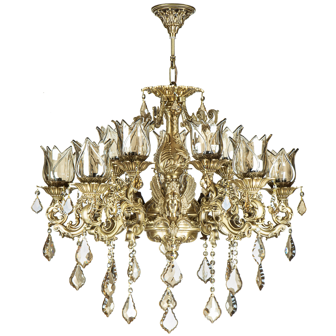 لوستر 10 شعله چشمه نور کد M3419/5 5-AO