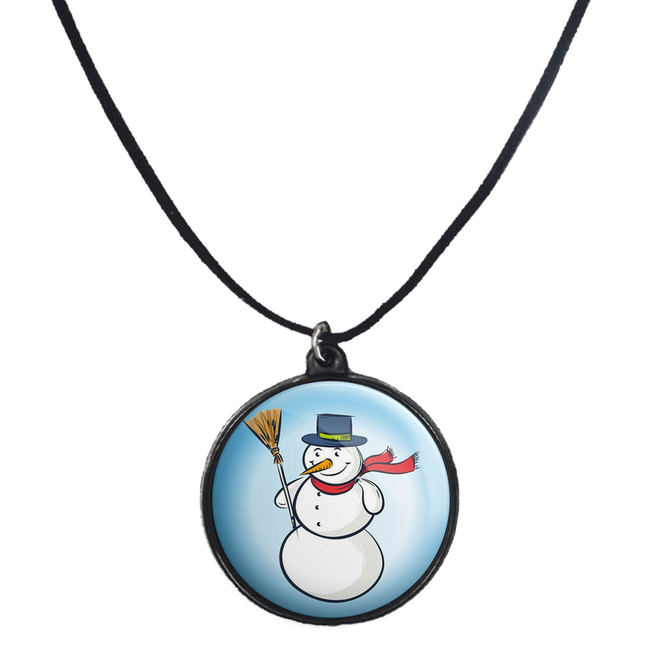 گردنبند پرمانه طرح آدم برفی کد pmb.30412مدل دو طرفه