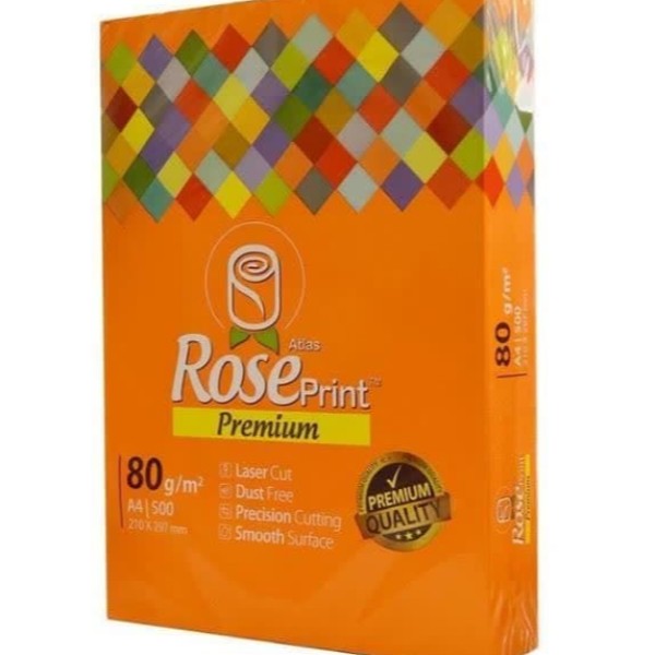 خرید کاغذ A4 رز پرینت بسته 500 عددی