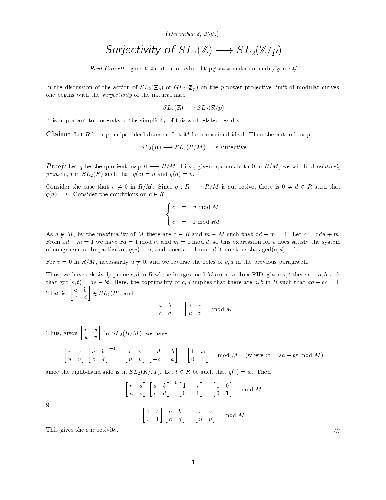خرید و دانلود نسخه کامل کتاب Surjectivity of SL 2(Z)->SL 2(Z/p)