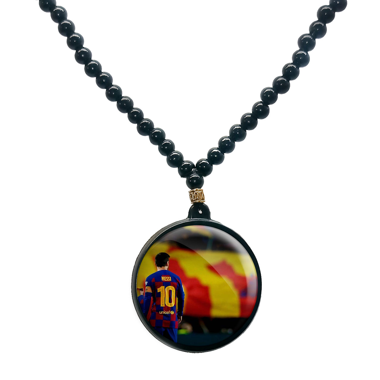 گردنبند پرمانه طرح مسی کد pmd.8805 مدل دو طرفه