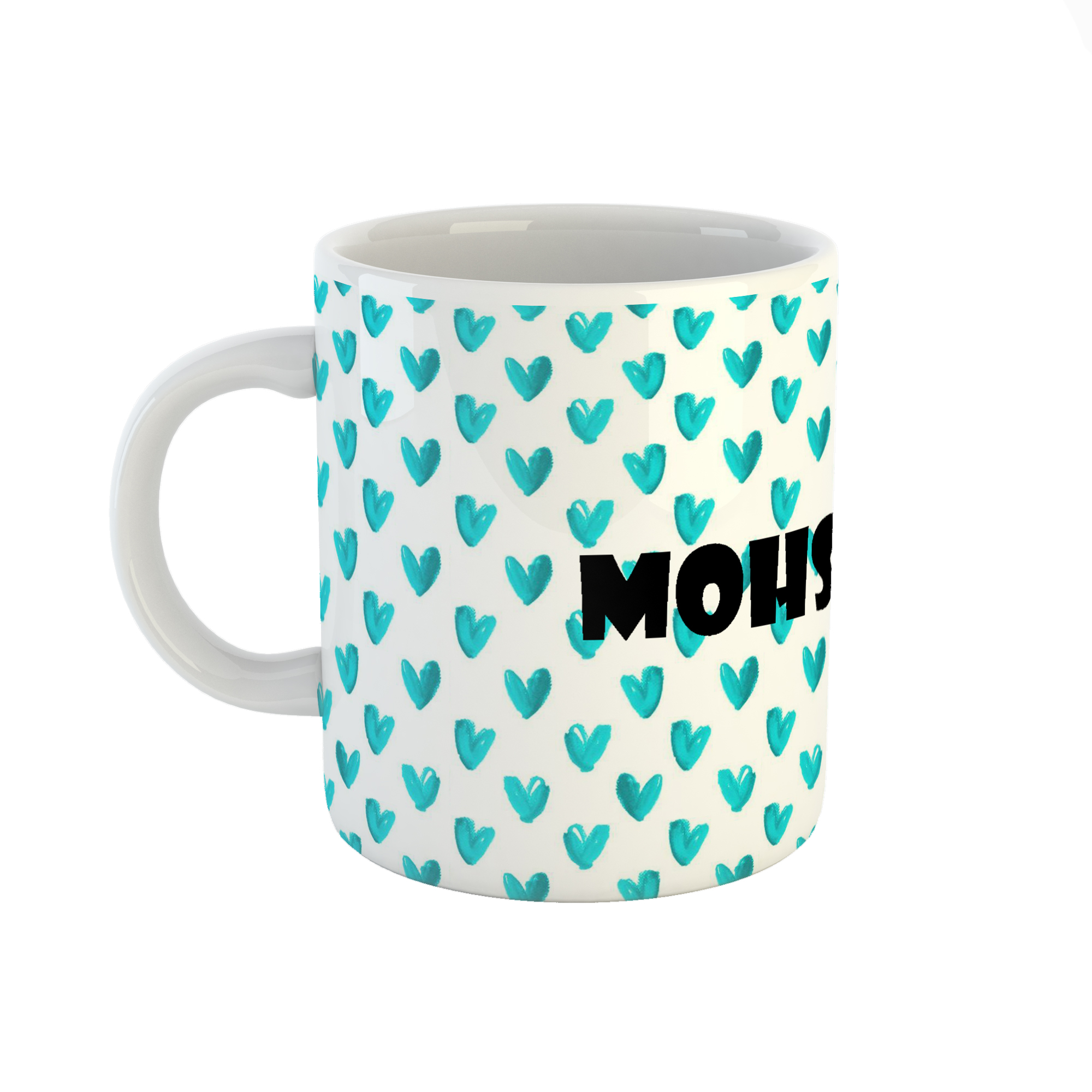 ماگ طرح اسم محسن مدل قلب کد 1329