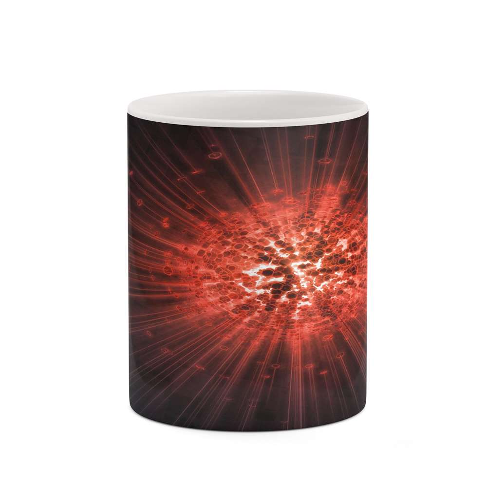 ماگ کاکتی طرح زمینه مشکی فانتزی مدل mgh19102