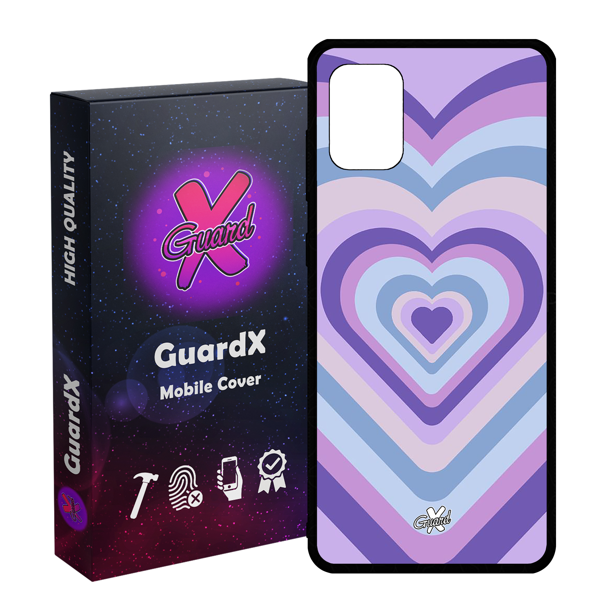 کاور گارد ایکس طرح قلب مدل Glass10534 مناسب برای گوشی موبایل سامسونگ Galaxy A71 4G