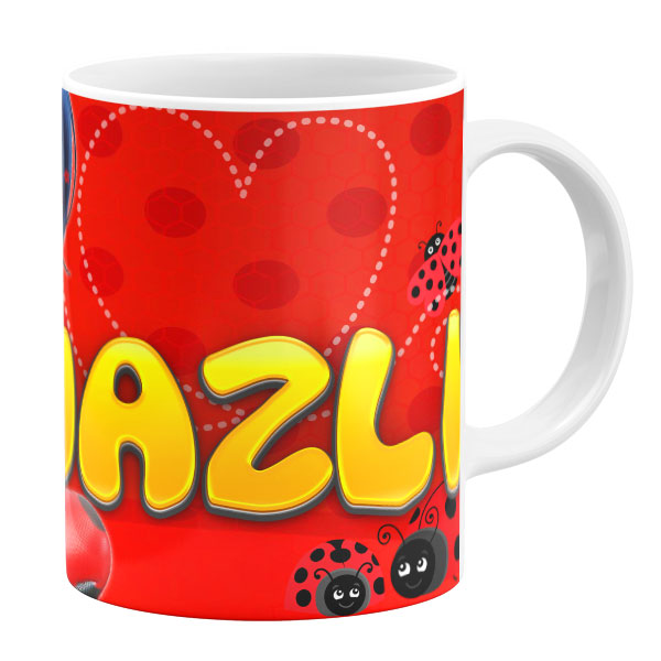 ماگ طرح دختر کفشدوزکی مدل نازلی