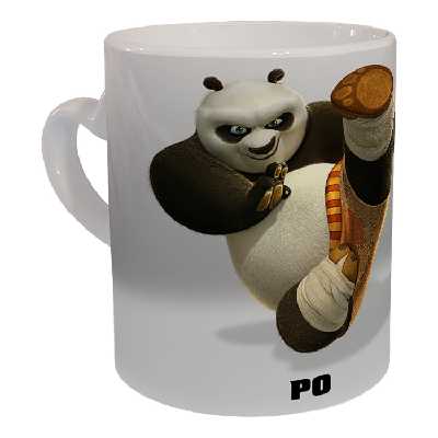 ماگ مدل دسته قلبی طرح پاندا کنگ فو کار کد 35