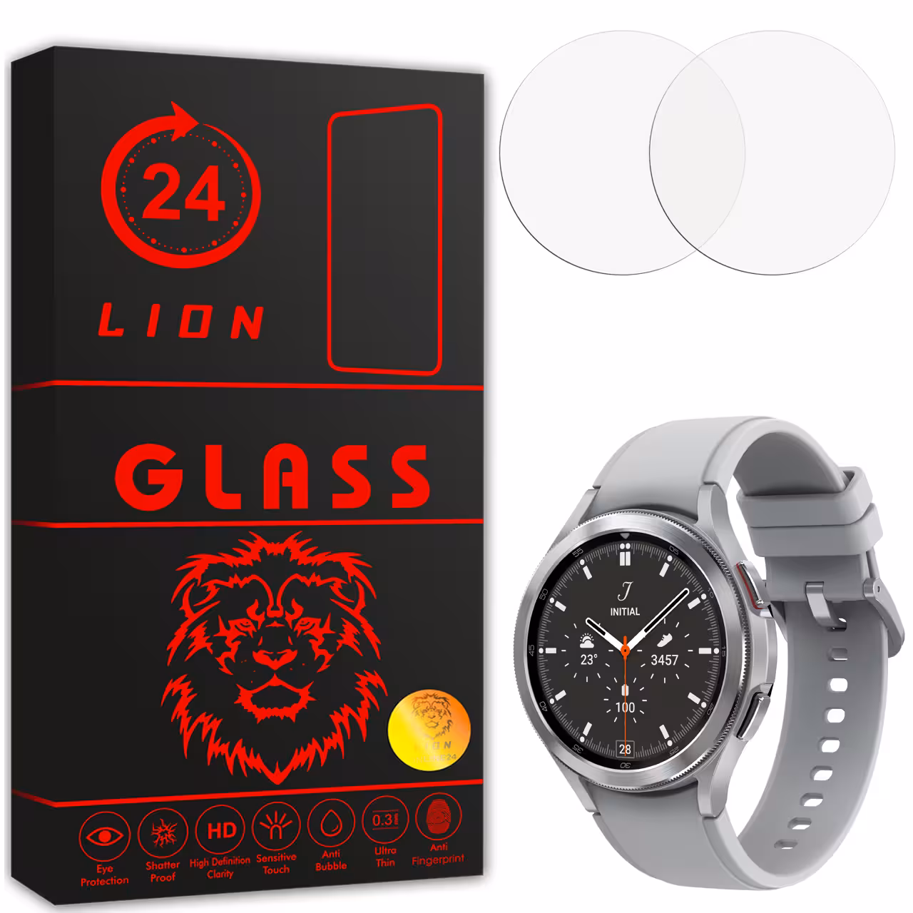 محافظ صفحه نمایش لاین مدل RB007 مناسب برای ساعت هوشمند سامسونگ Galaxy Watch 4 Classic 46mm بسته دو عددی
