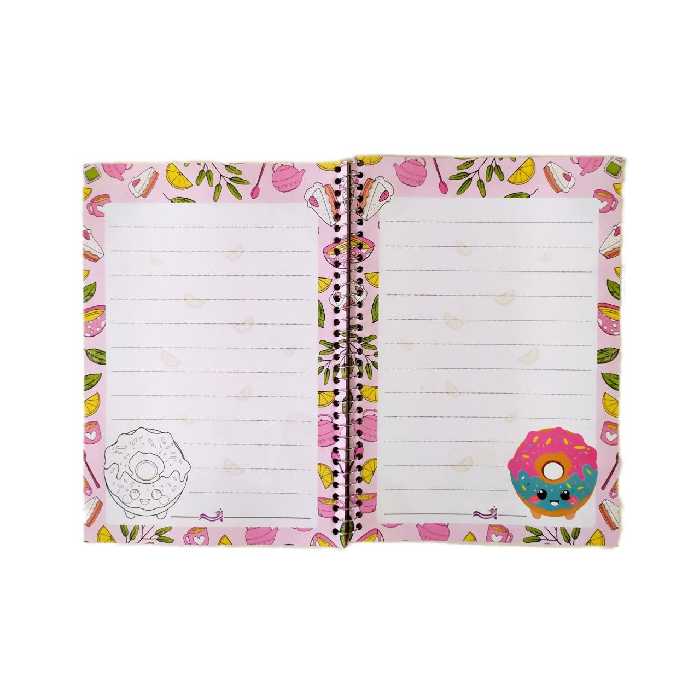 دفتر فانتزی طرحدار حاشیه دار مجلد 50 برگ سیمی طرحدار فانتزی دخترانه پسرانه -  کیفیت اعلا