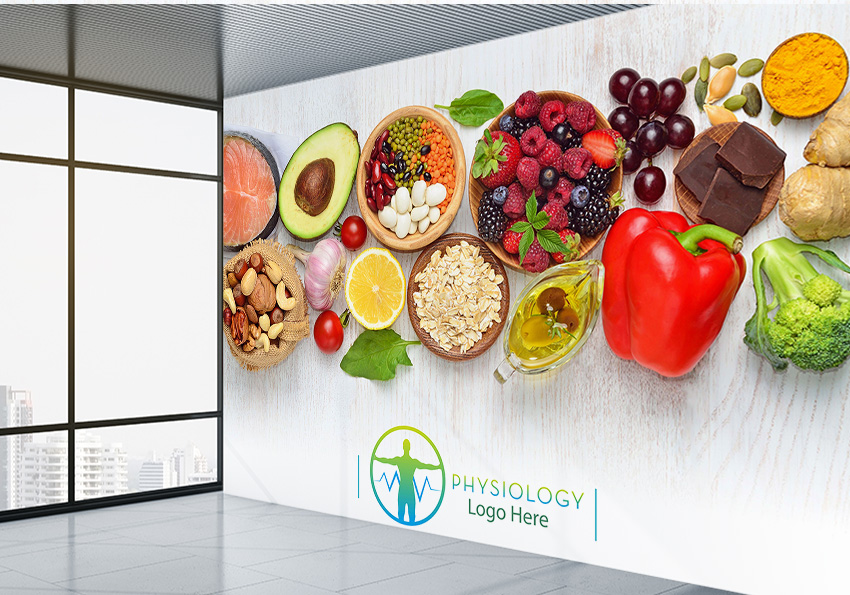 پوستر دیواری سه بعدی برای مطب دکتر تغذیه BA-8583