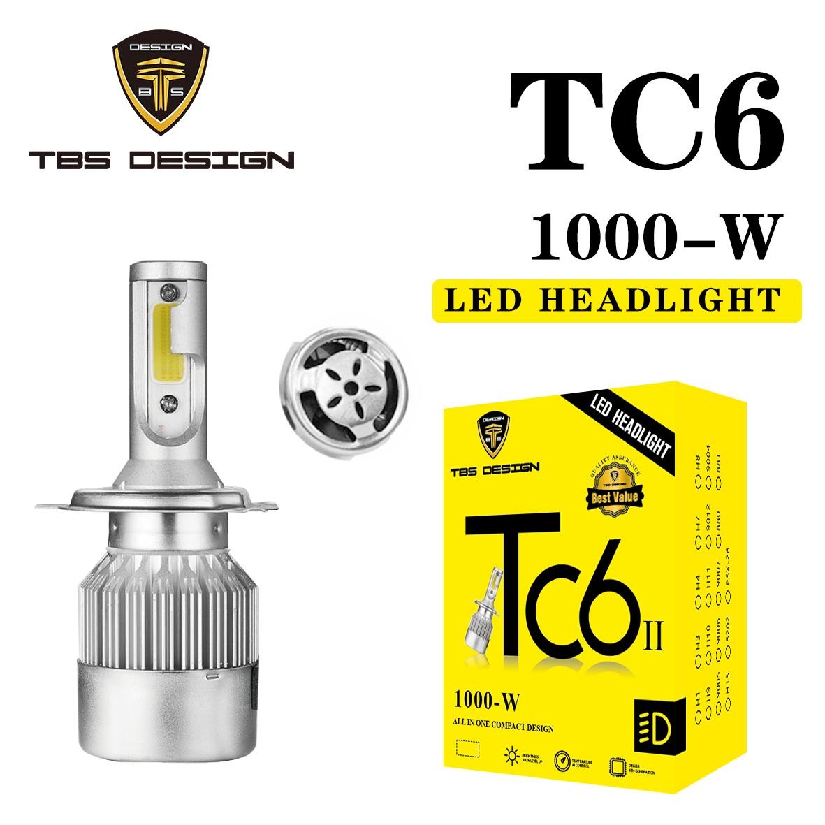 هدلایت Tc6 پایهH3شرکت توبیز رنگ سفیدبسته 2 عددی