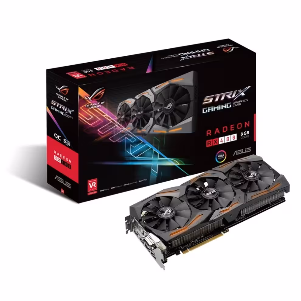 کارت گرافیک ایسوس ROG STRIX-RX480-O8G-GAMING