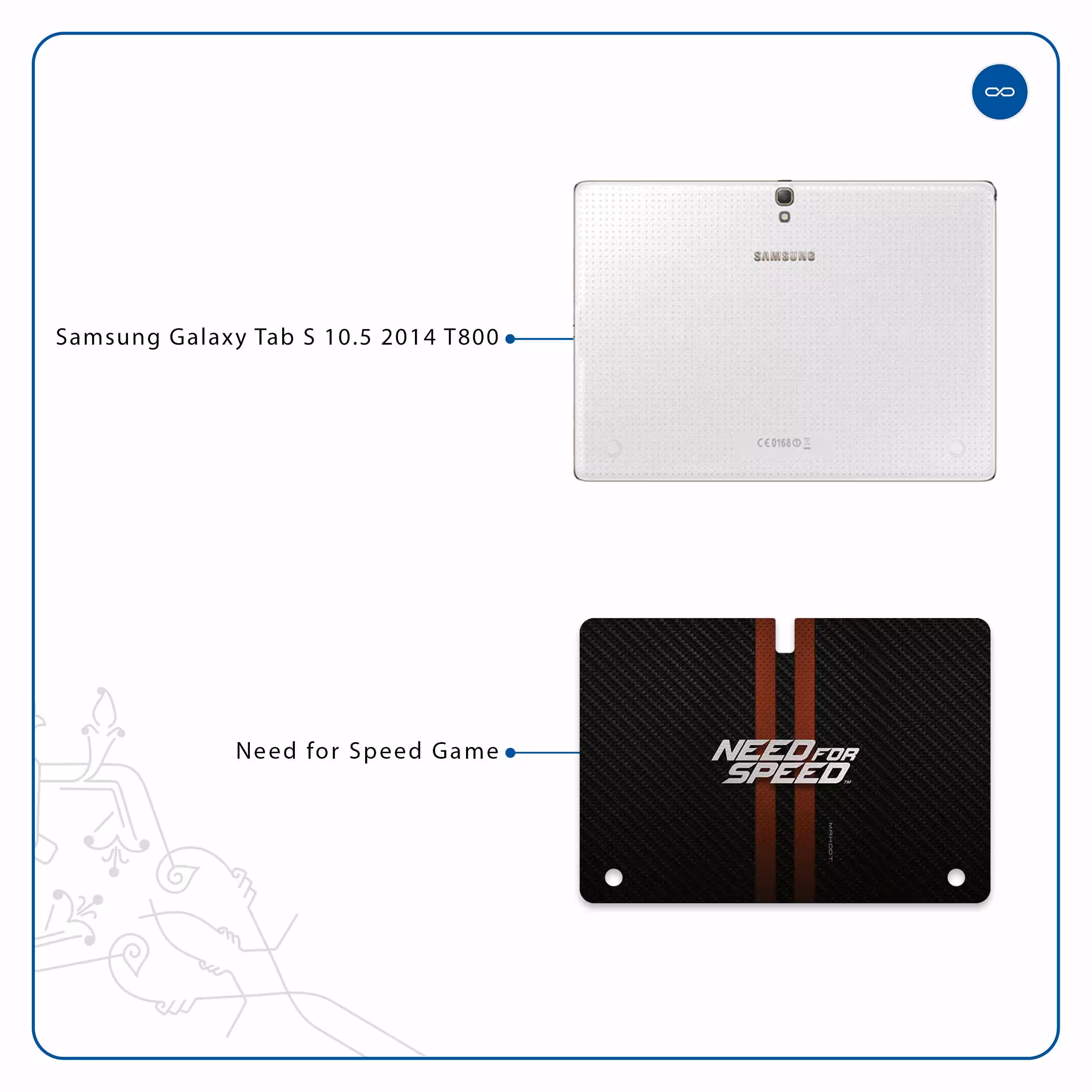 برچسب پوششی ماهوت مدل Need-for-Speed-Game مناسب برای تبلت سامسونگ Galaxy Tab S 10.5 2014 T800
