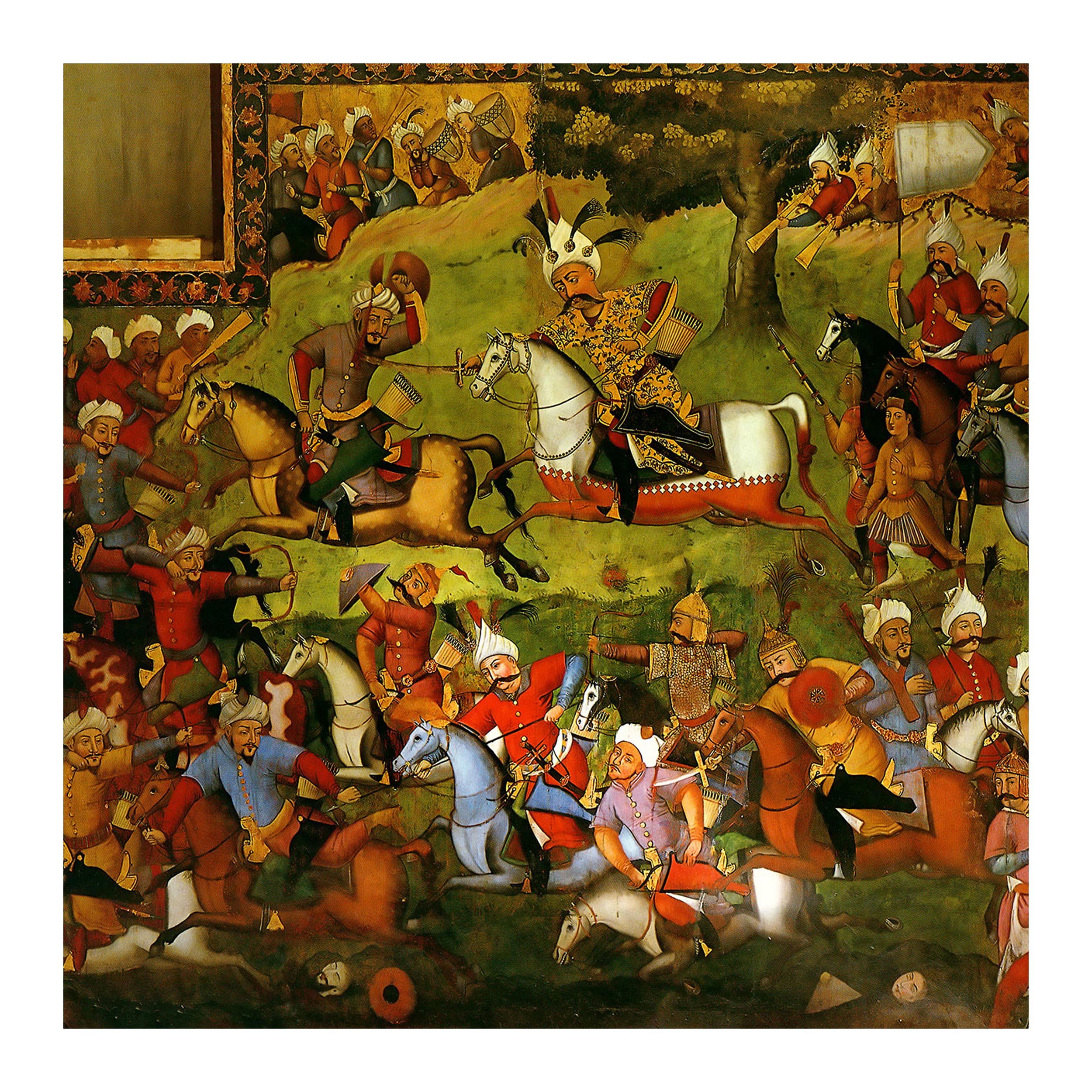 تابلو شاسی مدل R1055 طرح نقاشی قهوه خانه ای