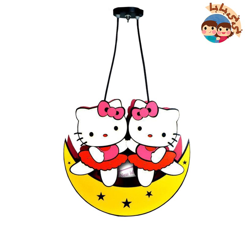 لوستر کودک دو شاخه طرح کیتی