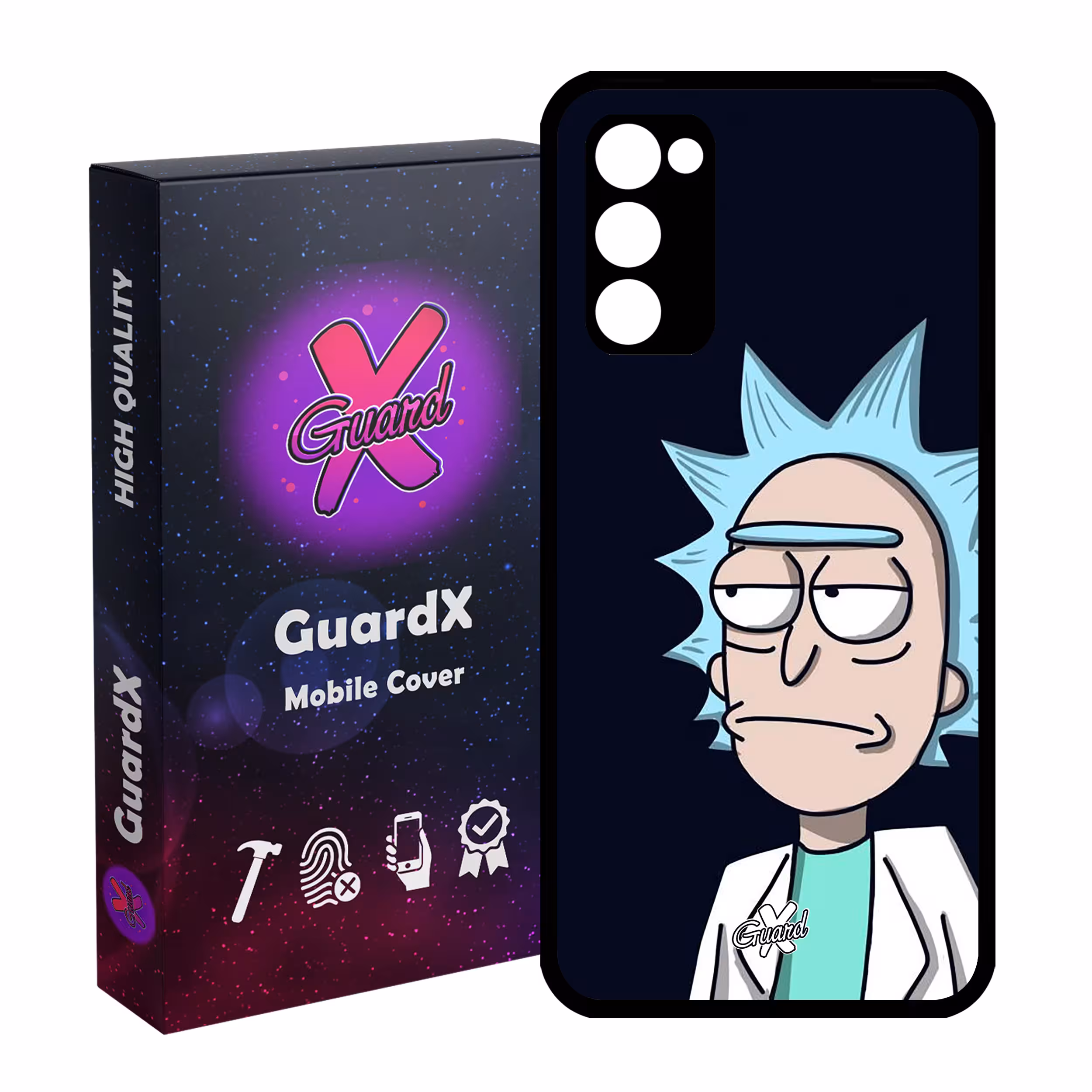 کاور گارد ایکس طرح Rick and Morty مدل Glass10030 مناسب برای گوشی موبایل سامسونگ Galaxy S20 FE