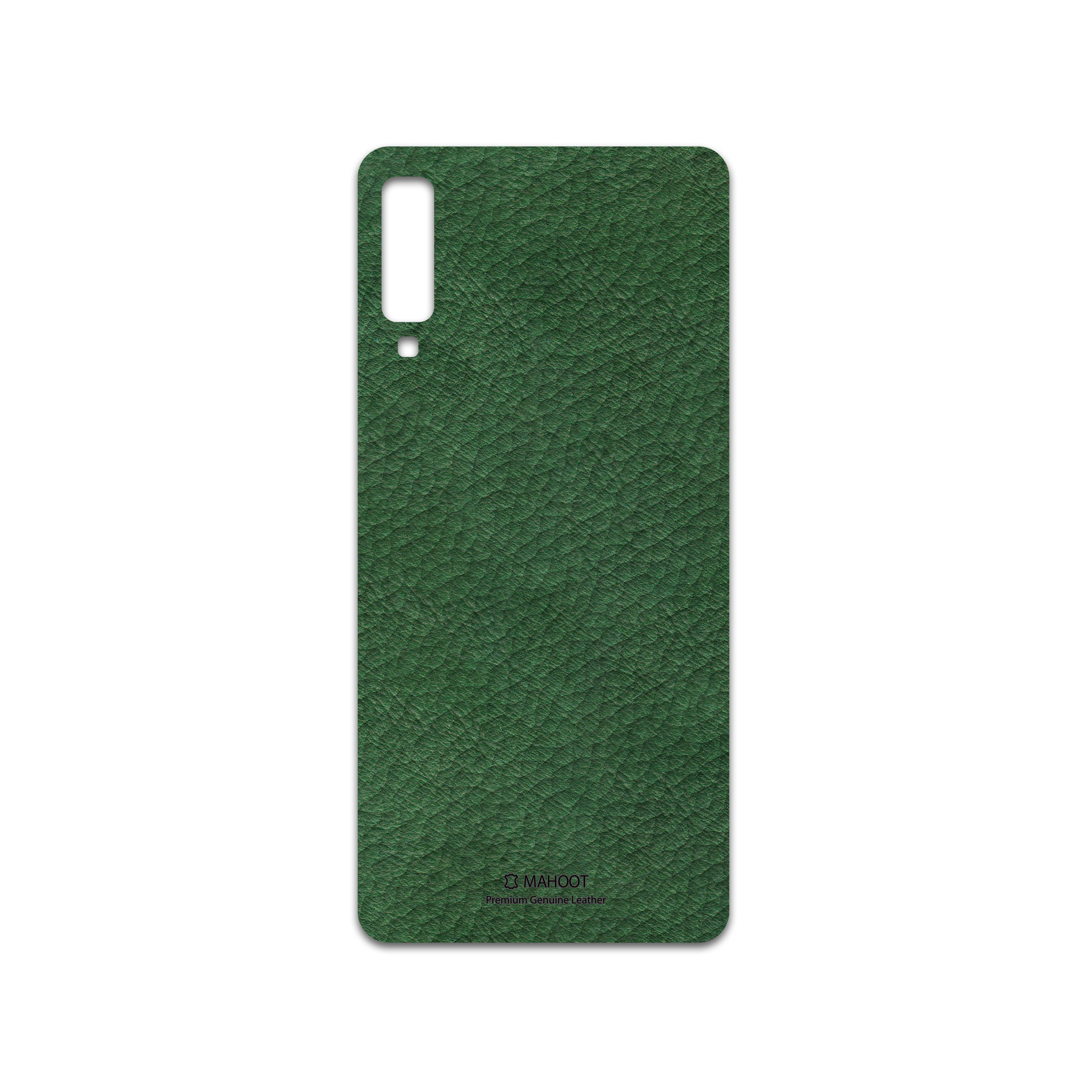 برچسب پوششی ماهوت مدل Green-Leather مناسب برای گوشی موبایل سامسونگ Galaxy A7 2018