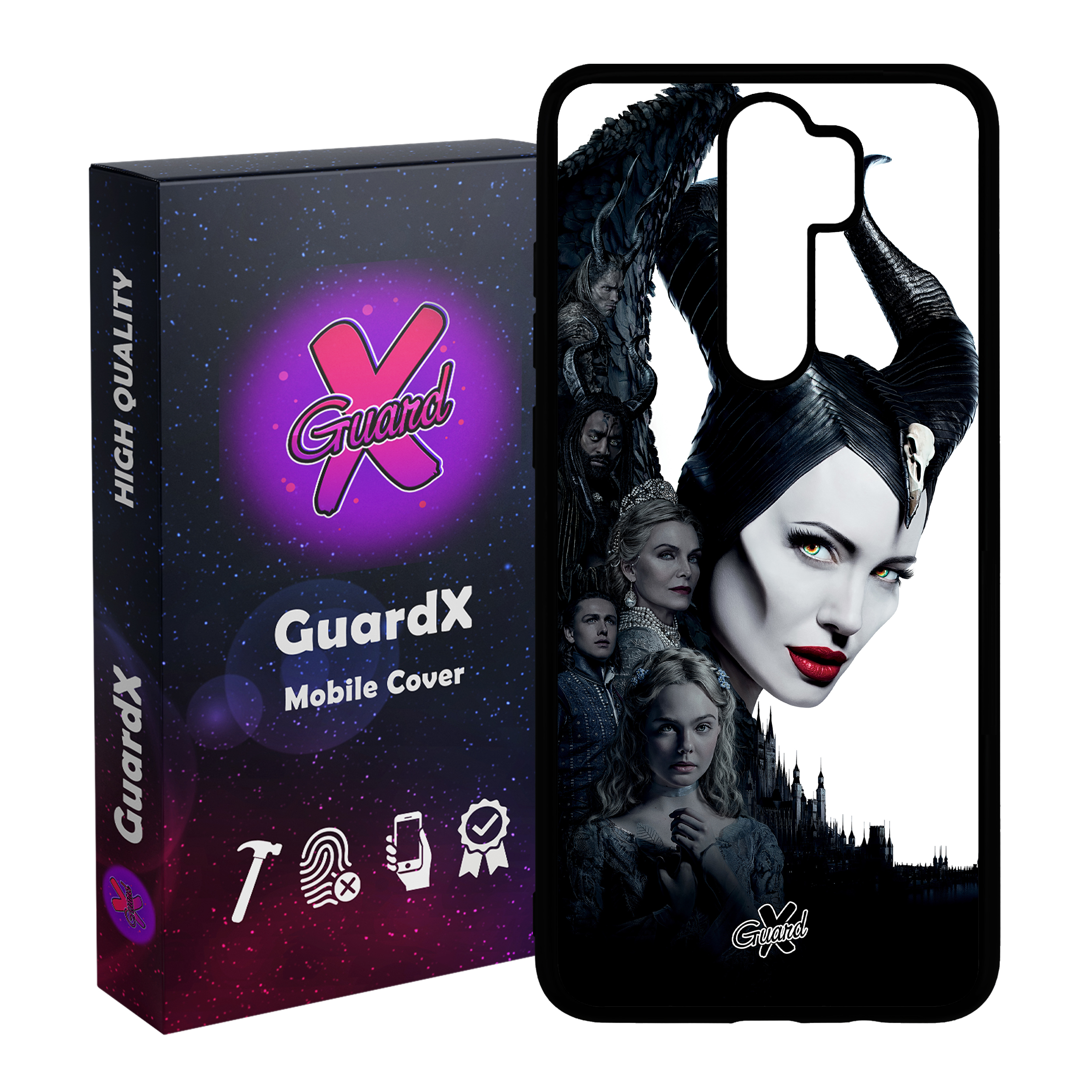 کاور گارد ایکس طرح Maleficent مدل Glass10147 مناسب برای گوشی موبایل شیائومی Redmi 9 / 9 Prime