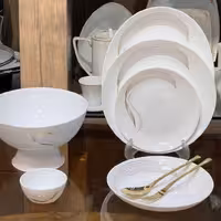 سرویس ارکوپال گرد مدل شمل طلاکوب طرح فرانسه 