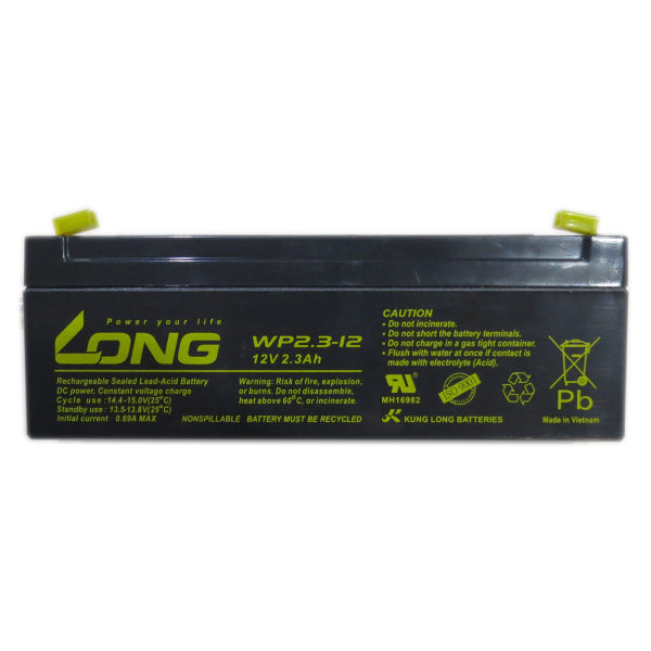 باتری خشک سربی یو پی اس 12 ولت 2.3 آمپر لانگ مدل WP2.3-12