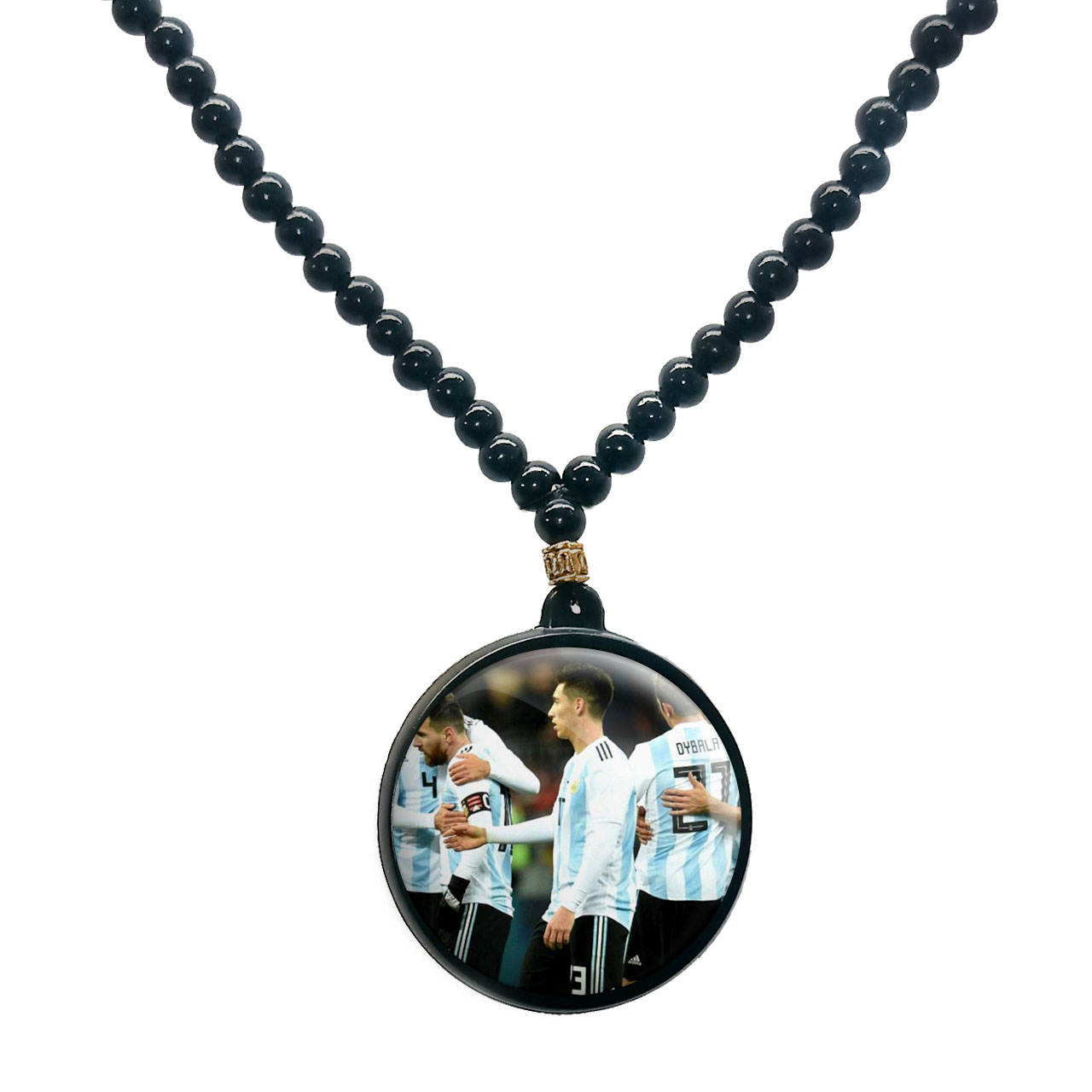 گردنبند پرمانه طرح مسی کد pmd.8685 مدل دو طرفه