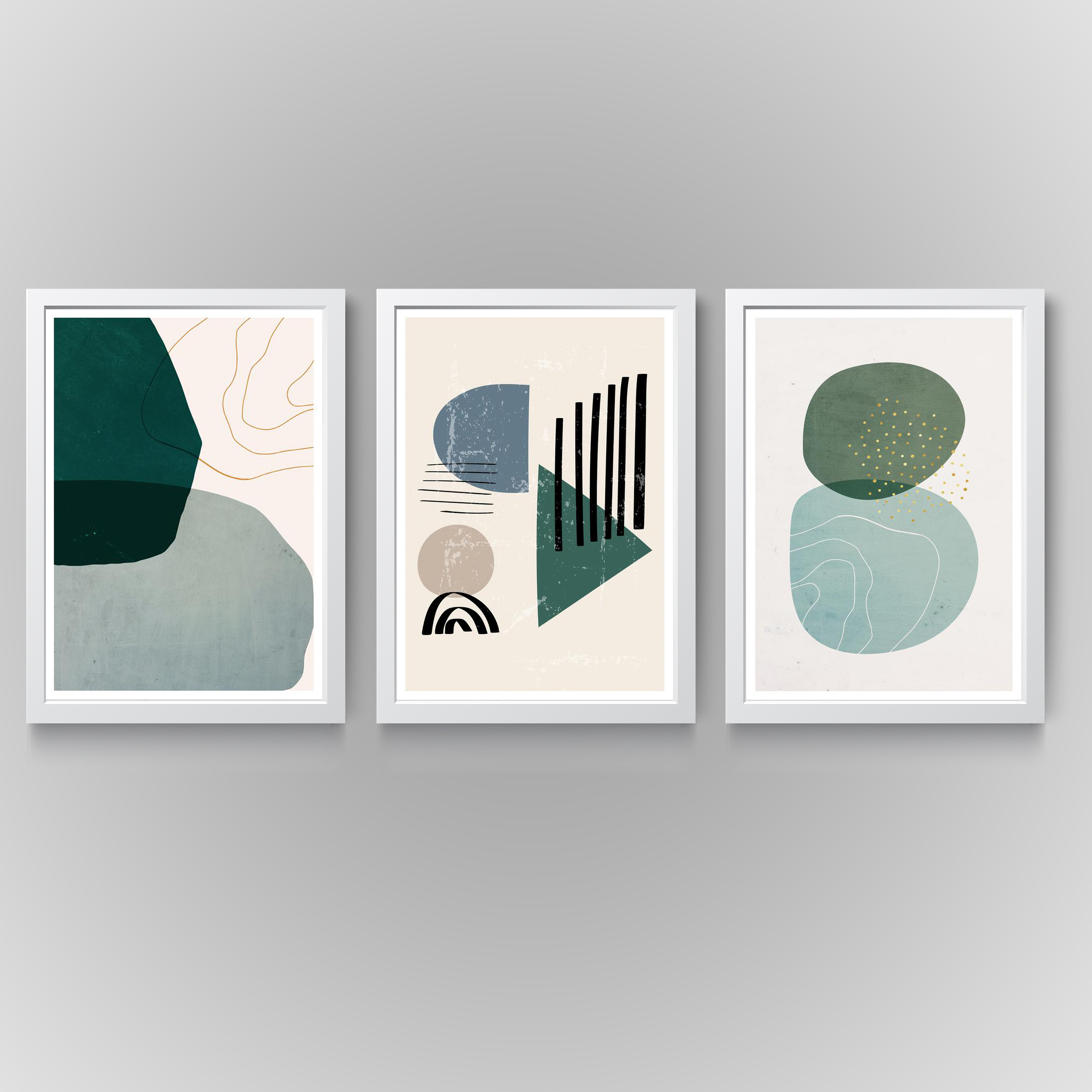 تابلو مدل دکوراتیو مینیمال کدN184  مجموعه 3 عددی