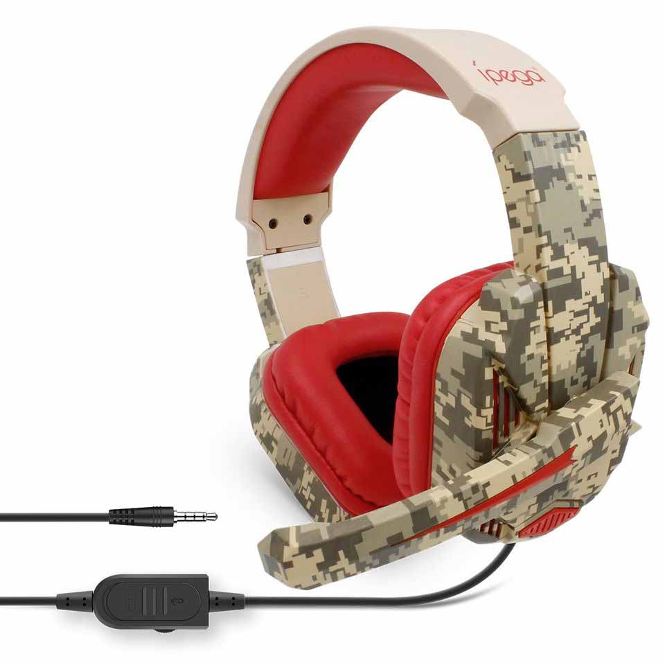 خرید هدست گیمینگ ارتشی Headset Gaming Ipega PG-R005 Desert Eagle با بهترین قیمت