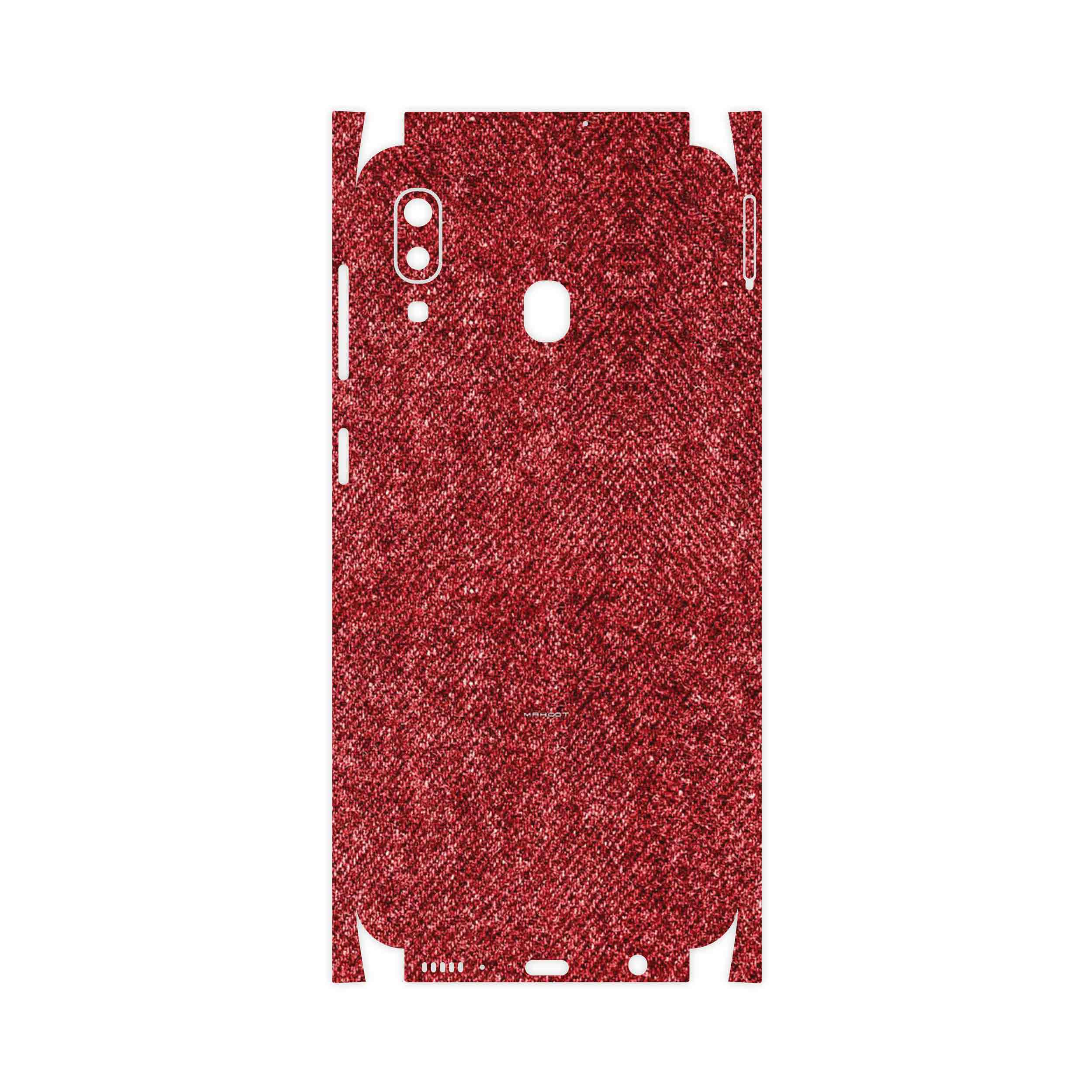 برچسب پوششی ماهوت مدل Fabric Texture 4-FullSkin مناسب برای گوشی موبایل سامسونگ Galaxy A20