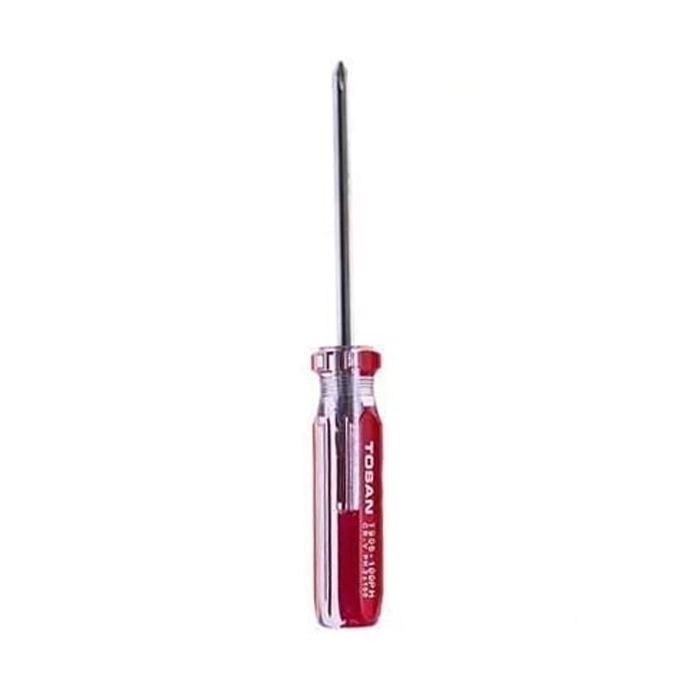 پیچ گوشتی چهارسو دسته کریستالی توسن سایز 3*100