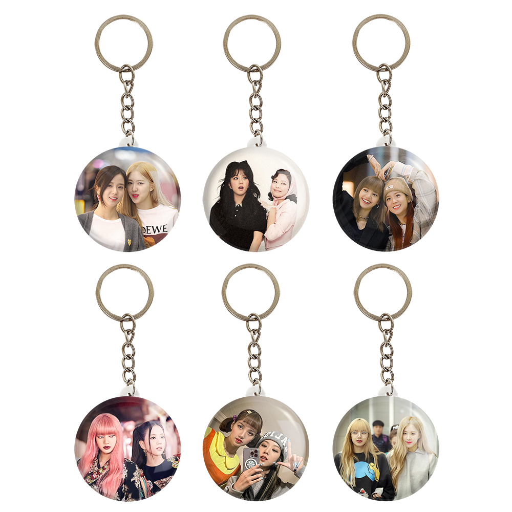 جاکلیدی خندالو مدل گروه بلک پینک کد 708B مجموعه 6 عددی