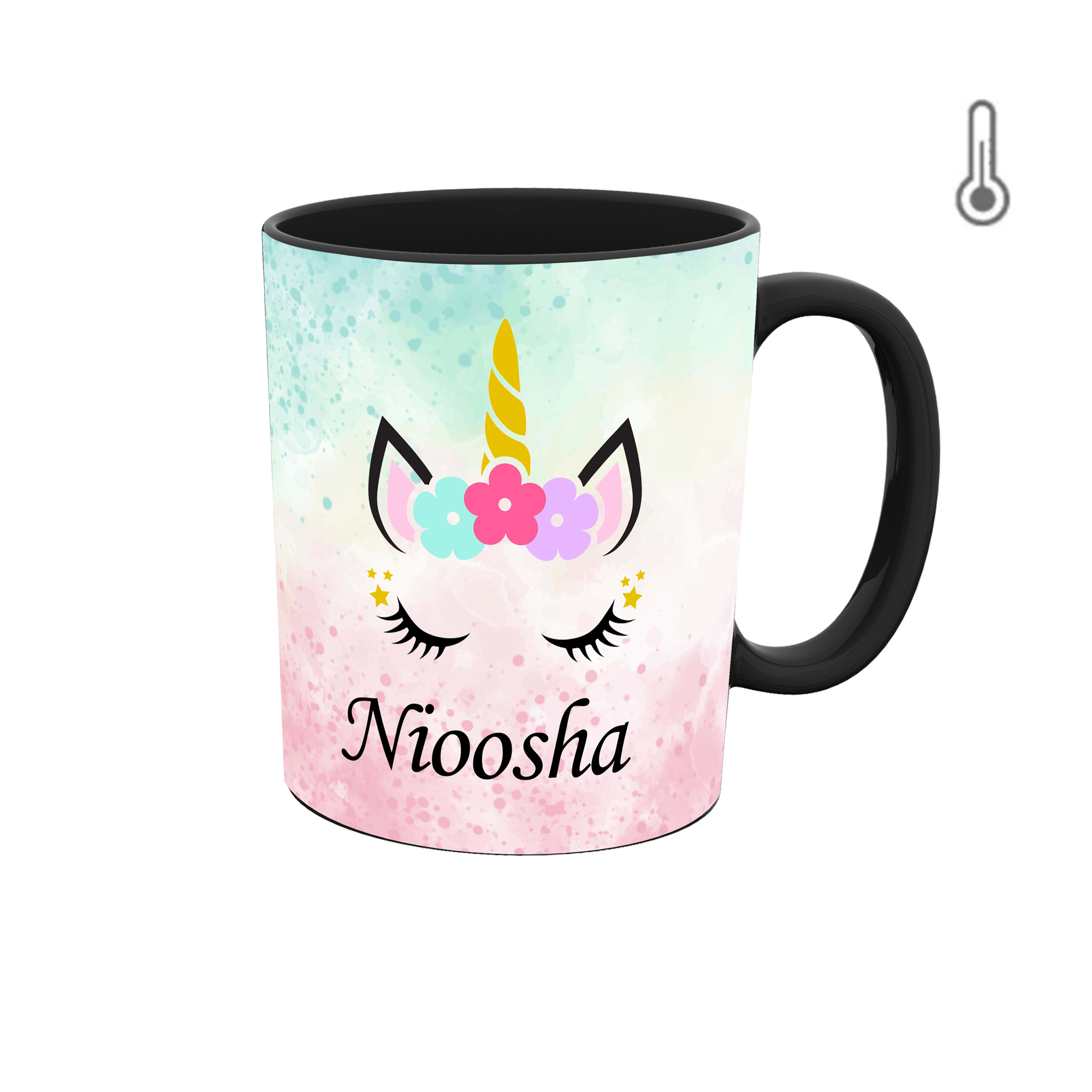 ماگ حرارتی طرح اسم نیوشا مدل unicorn کد 1185