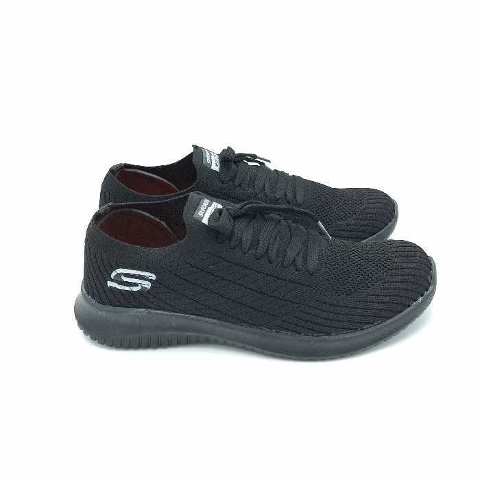 کفش ست اسپرت جورابی مردانه و زنانه بنددار اسکیچرز زیره پیو نرم و سبک کیفیت عالی رنگ مشکی  محصول کفش مشهد ارسال رایگان 